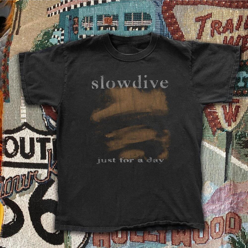 Style Just For A Day Album Slowdive Band T Shirt Black